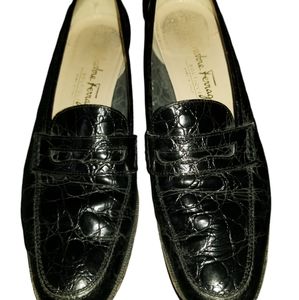 Salvatore Ferragamo Boutique Crocodile Loafers